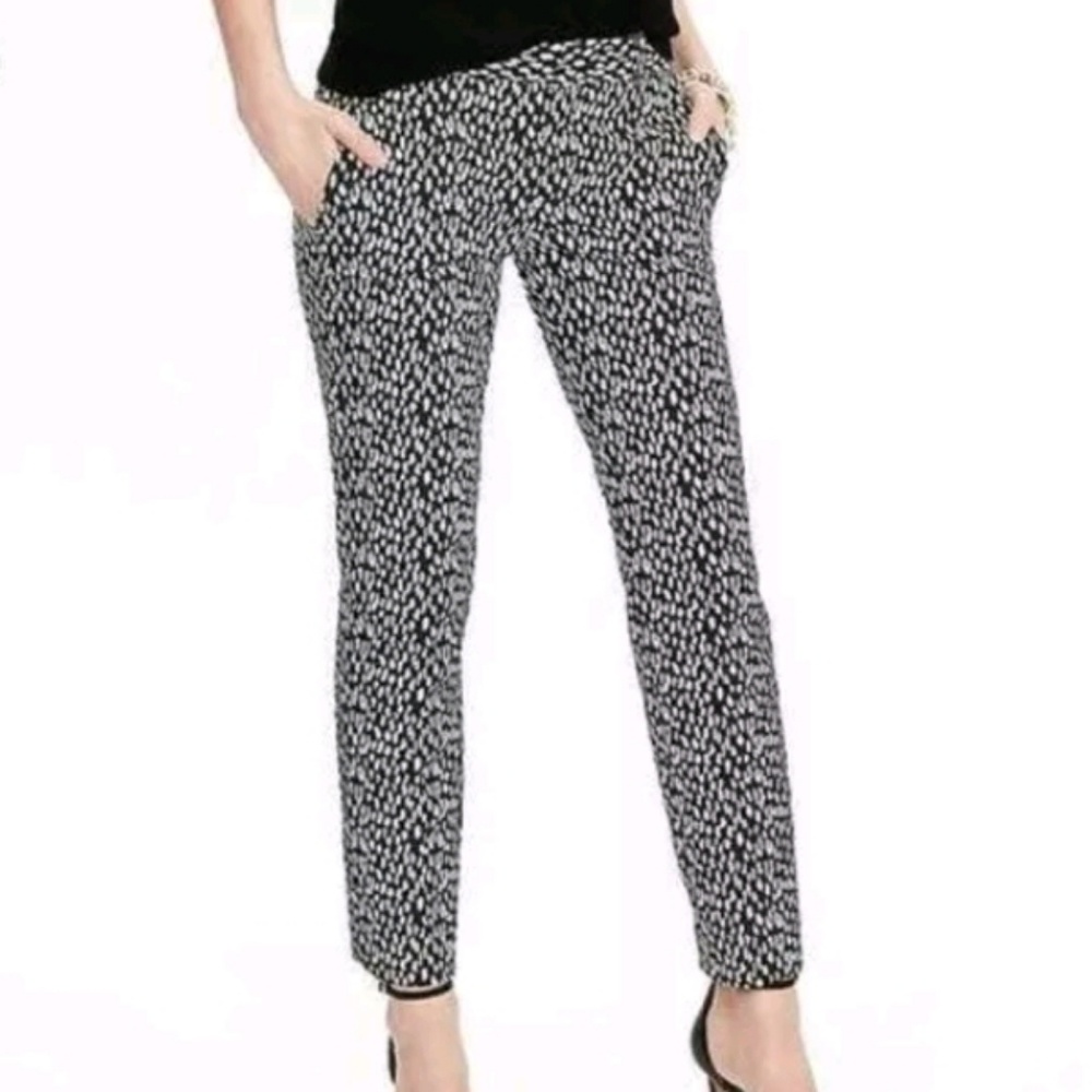 Banana Republic Jacquard Leopard Pants 4P